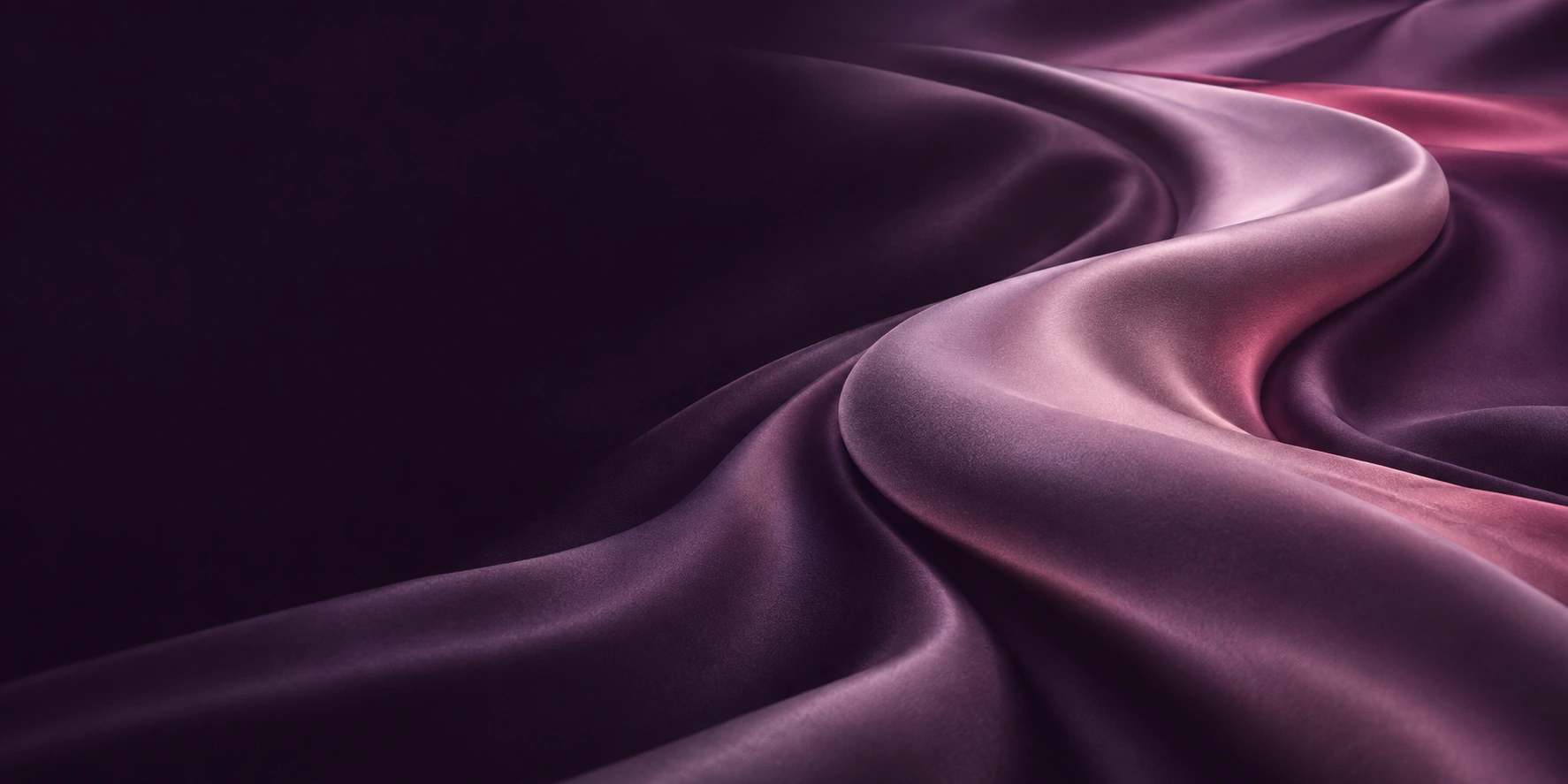 Superfície fluida e contínua em tons de rosa e violeta